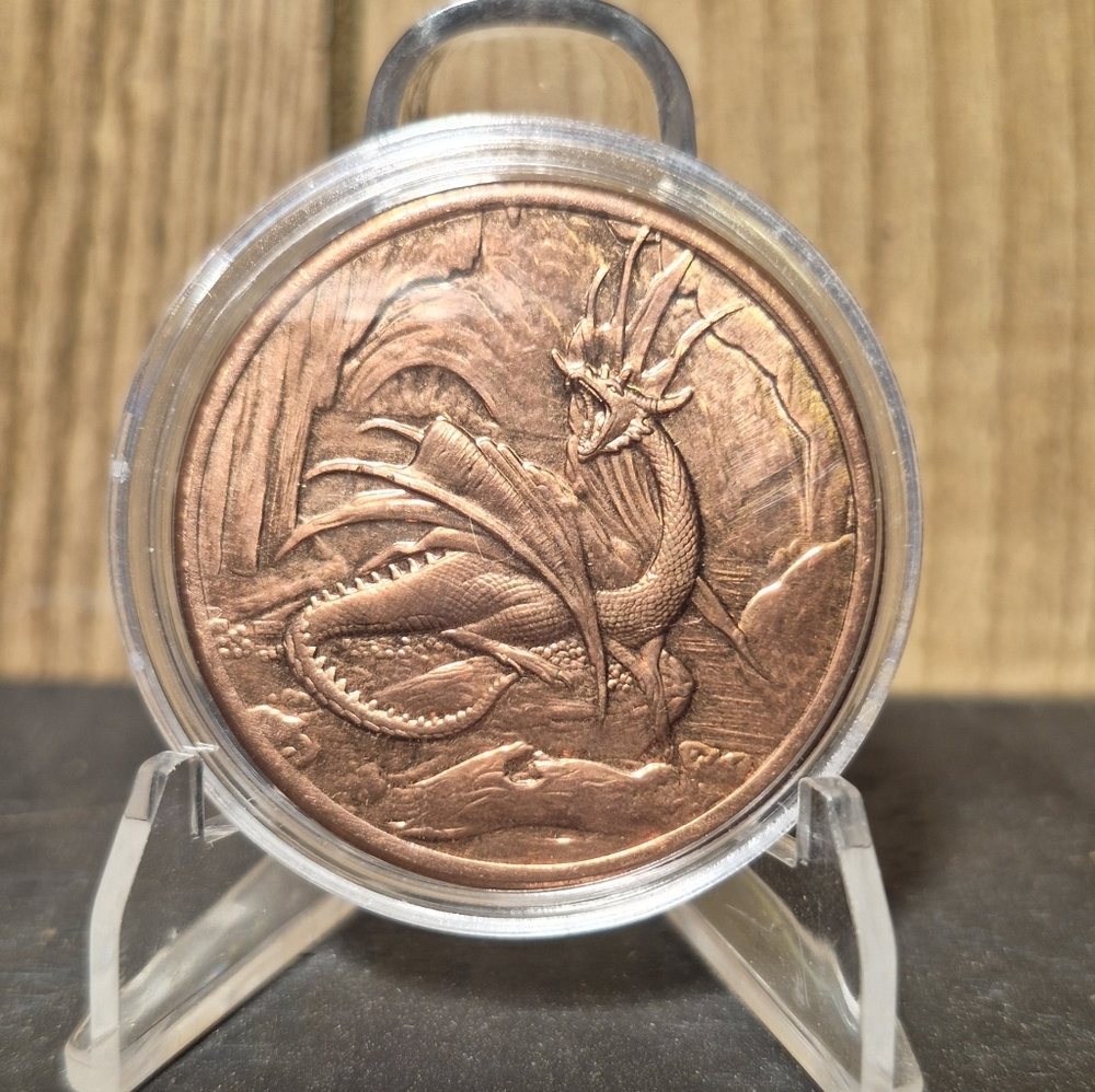 Nidhogger Nordic Creatures 1 Oz. Copper Coin for Reptile Enthusiasts
